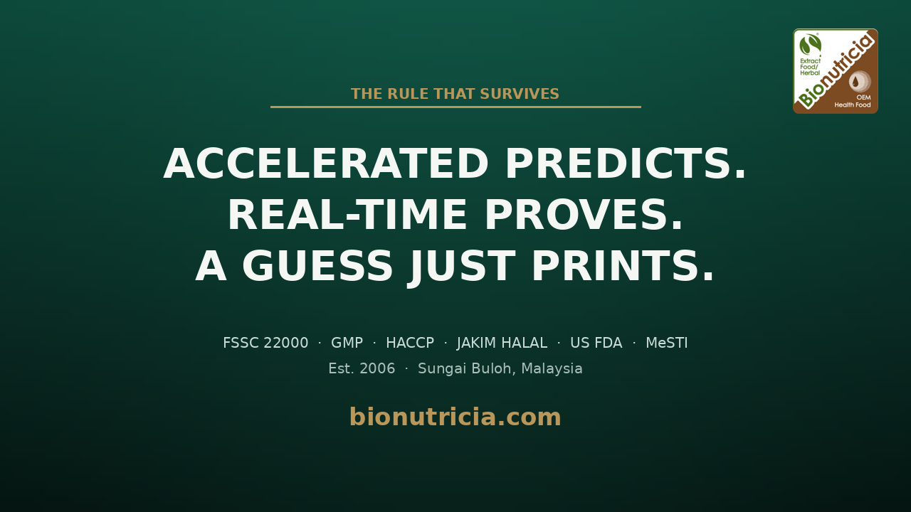 Accelerated predicts, real-time proves, a guess just prints