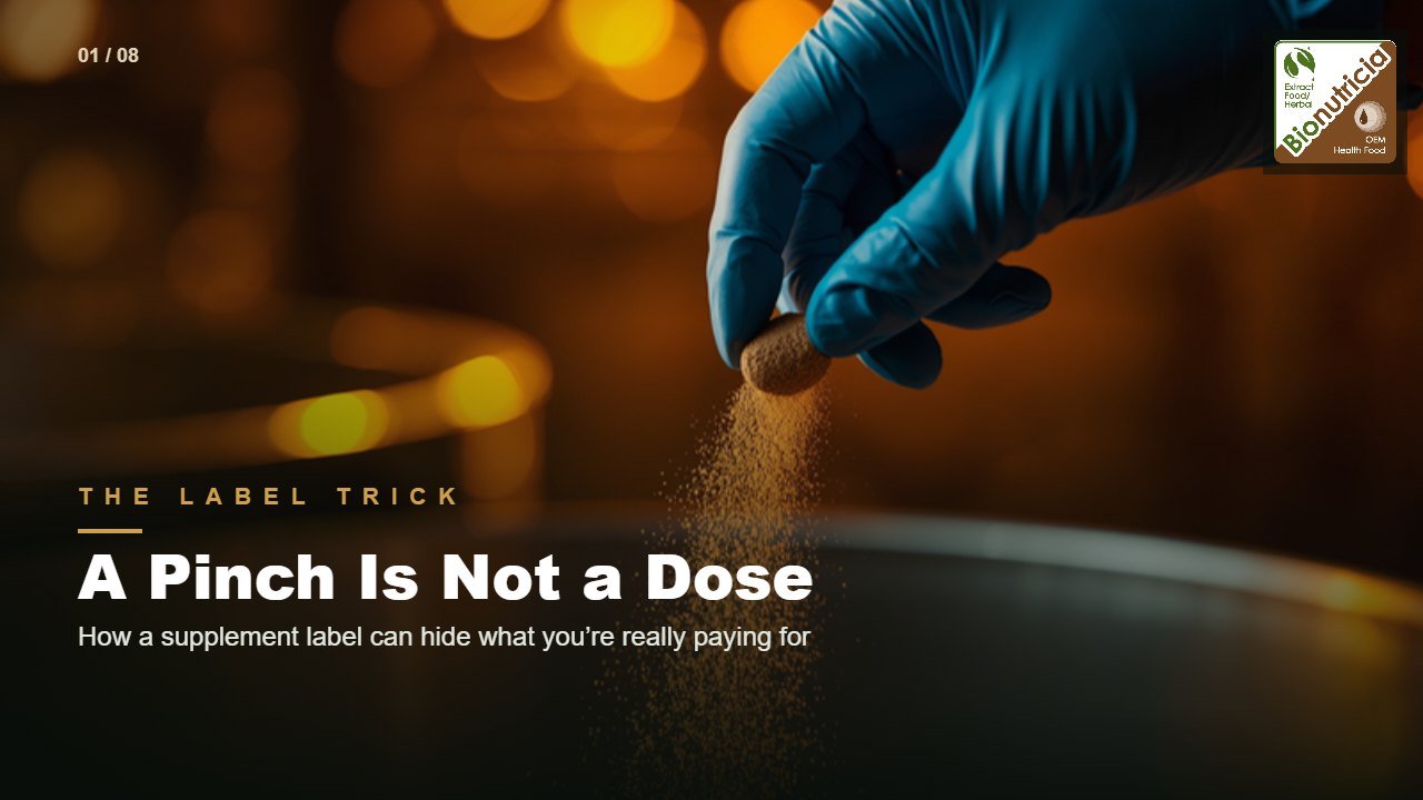 A Pinch Is Not a Dose