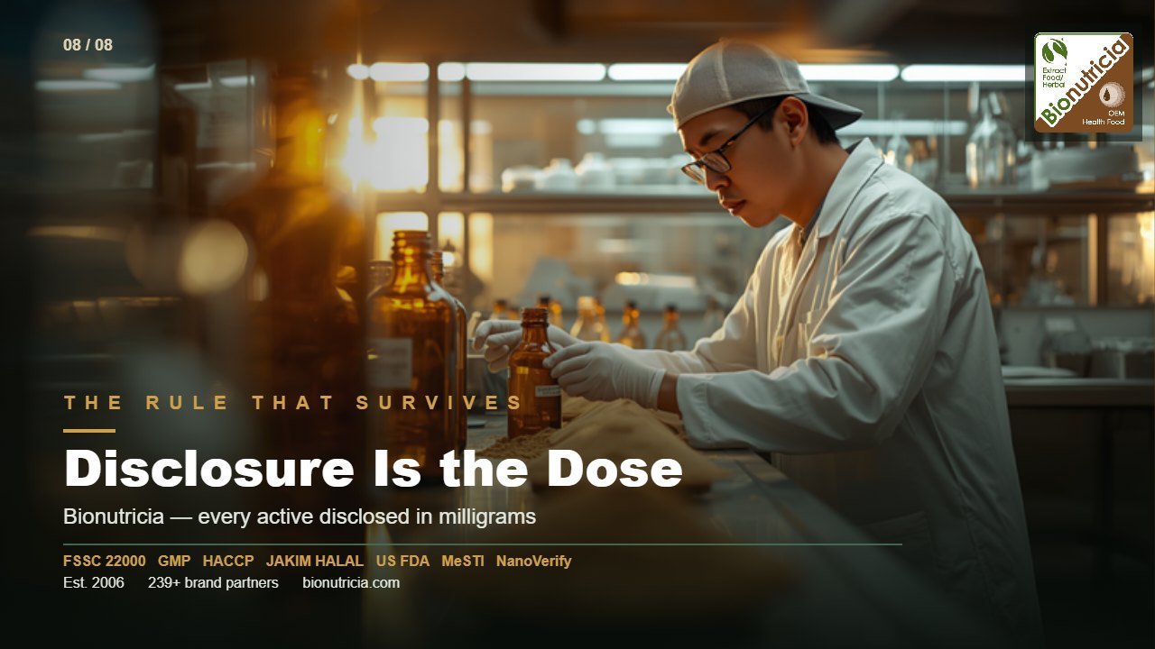 Disclosure Is the Dose