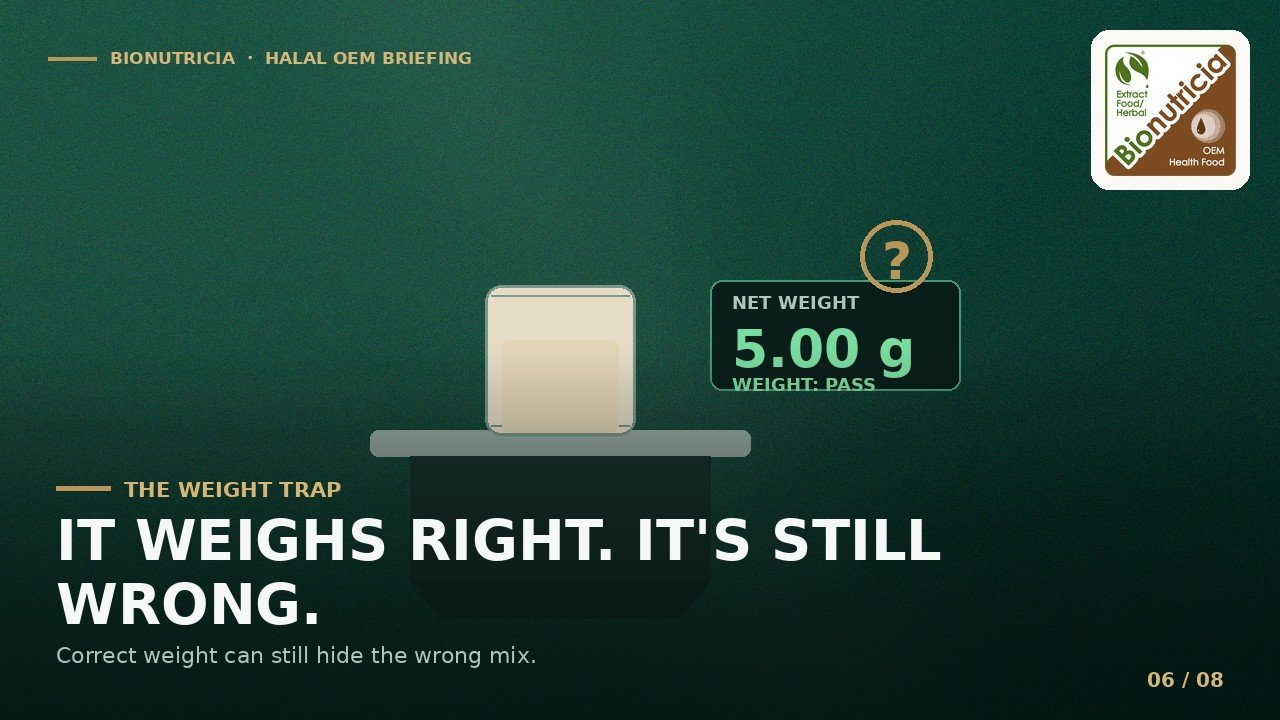 It weighs right but is still wrong - the weight trap