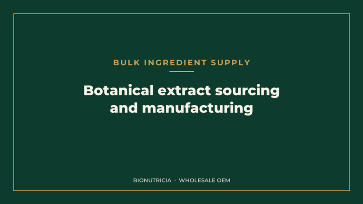Botanical extract manufacturing banner