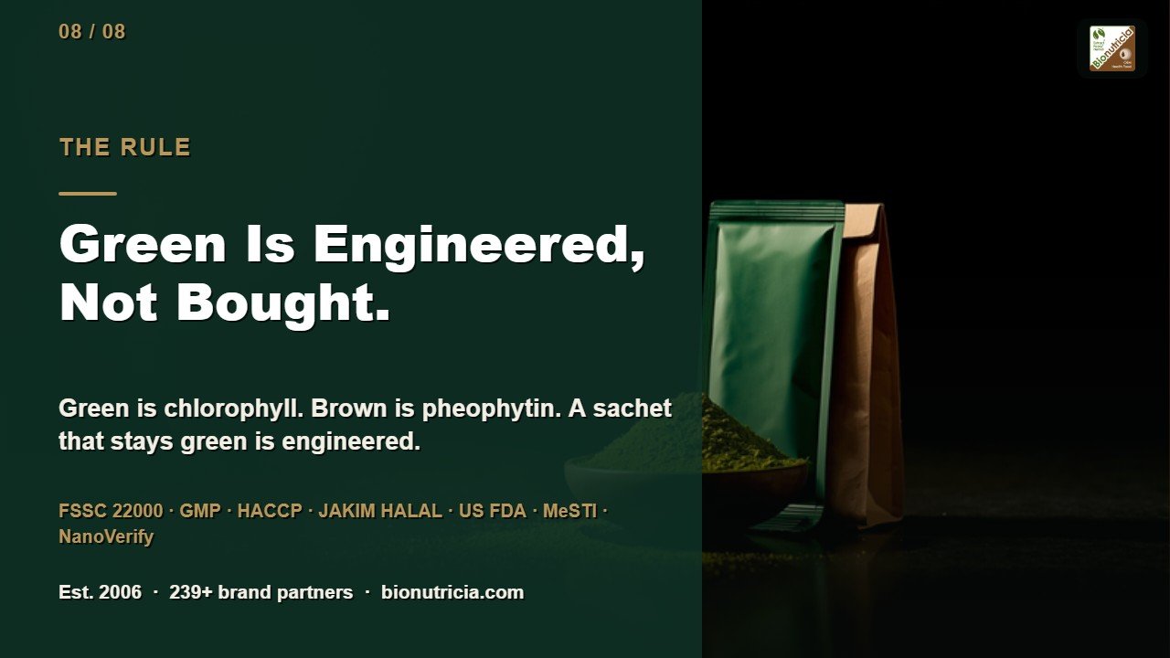 Green is engineered not bought