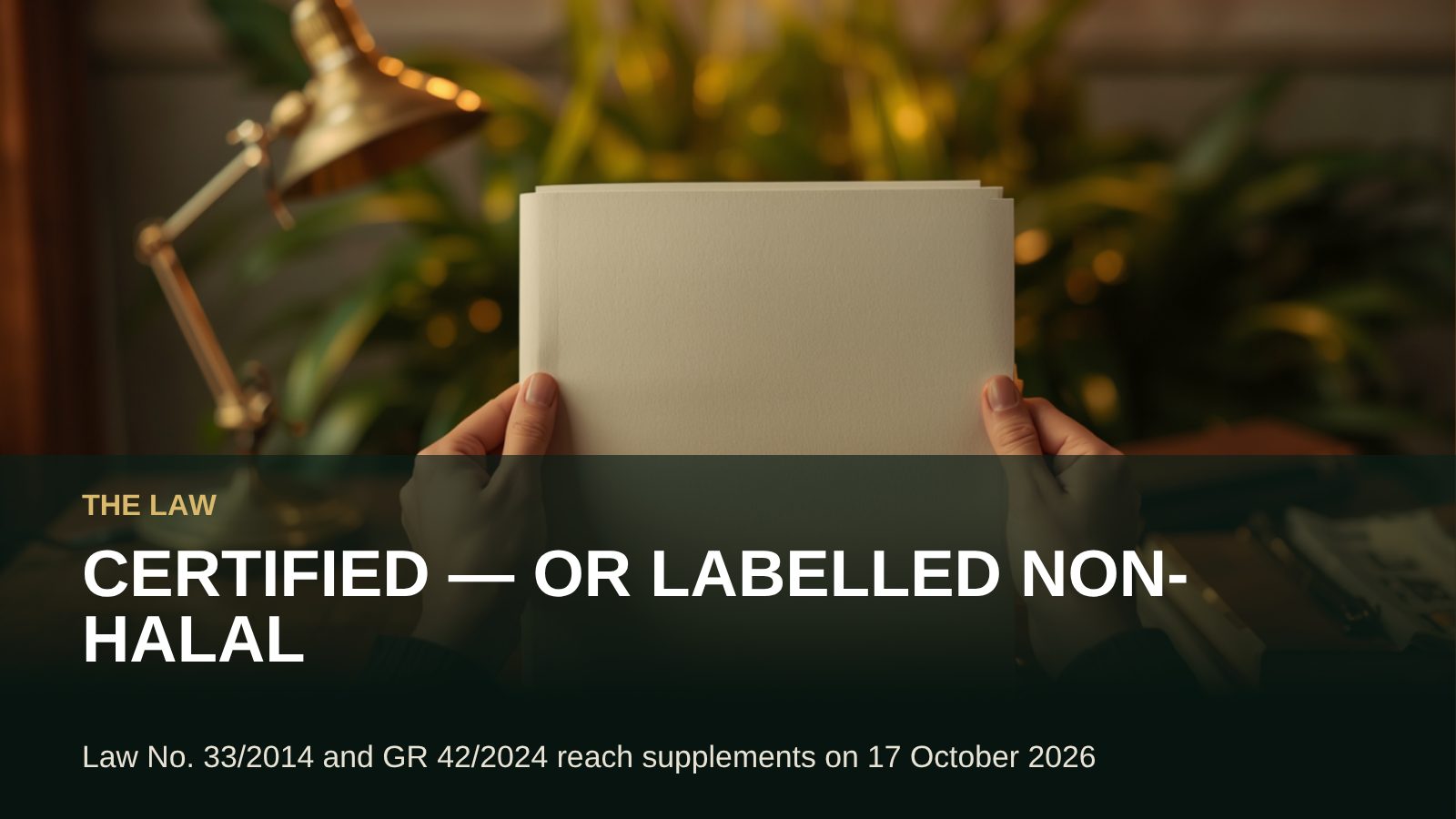 From 17 October 2026 supplements must be halal-certified or labelled non-halal